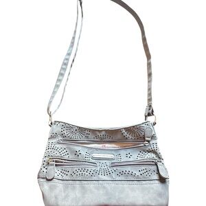 Stone Mountain Gray Shoulder/Crossbody Leather Bag